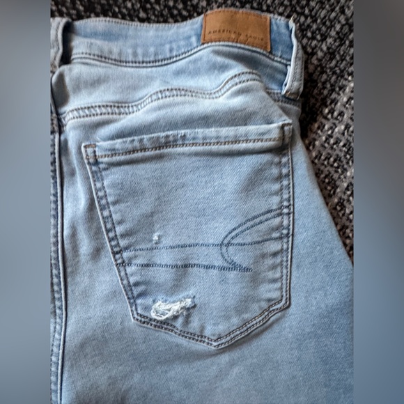 American Eagle Outfitters Jegging High Rise 8 reg Skinny Jeans Distressed EUC - Picture 10 of 10
